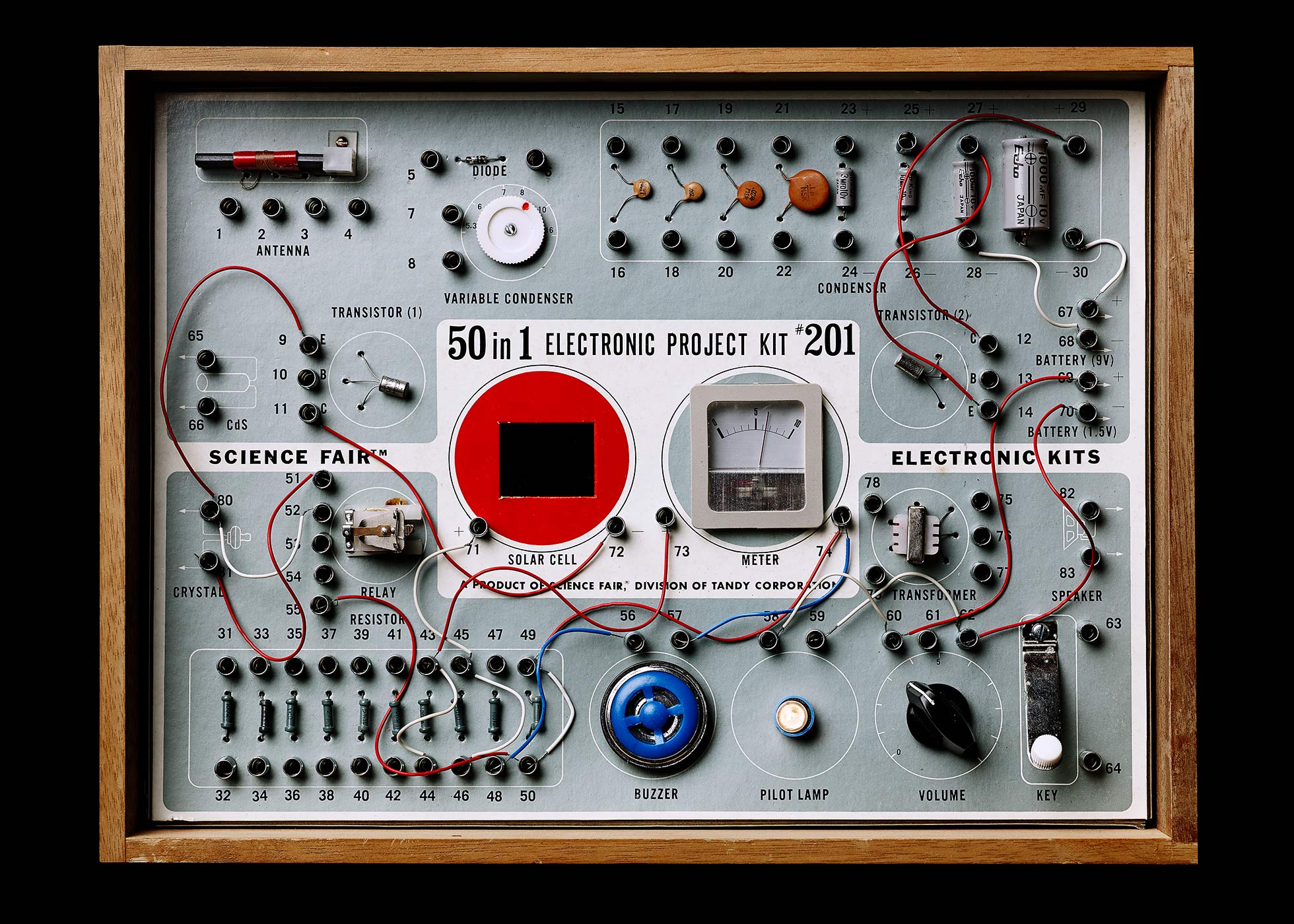 Vintage electronic kit 50 in 1 blue board